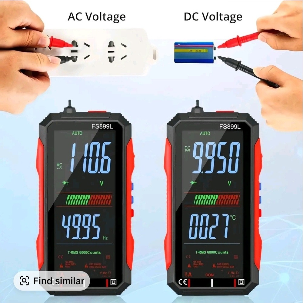 Smart Digital Multimeter –USB Rechargeable DIY Electrician Tool Kit New